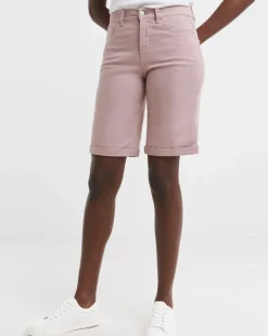 24/7 Blush Knee Denim Shorts