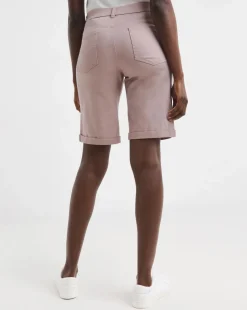 24/7 Blush Knee Denim Shorts
