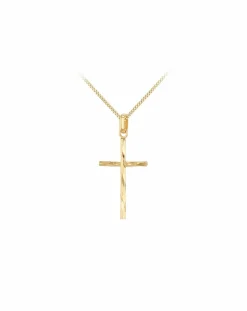 9 Carat Gold Cross Pendant On Chain