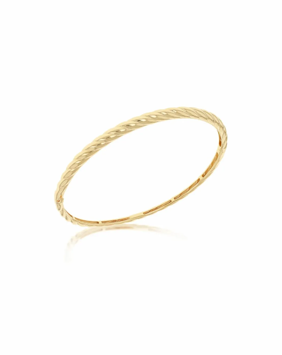9 Carat Gold Hollow Twisted Bangle
