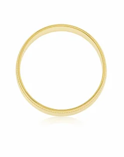 9 Carat Yellow Gold Millgrain Edge 6MM Wedding Ring