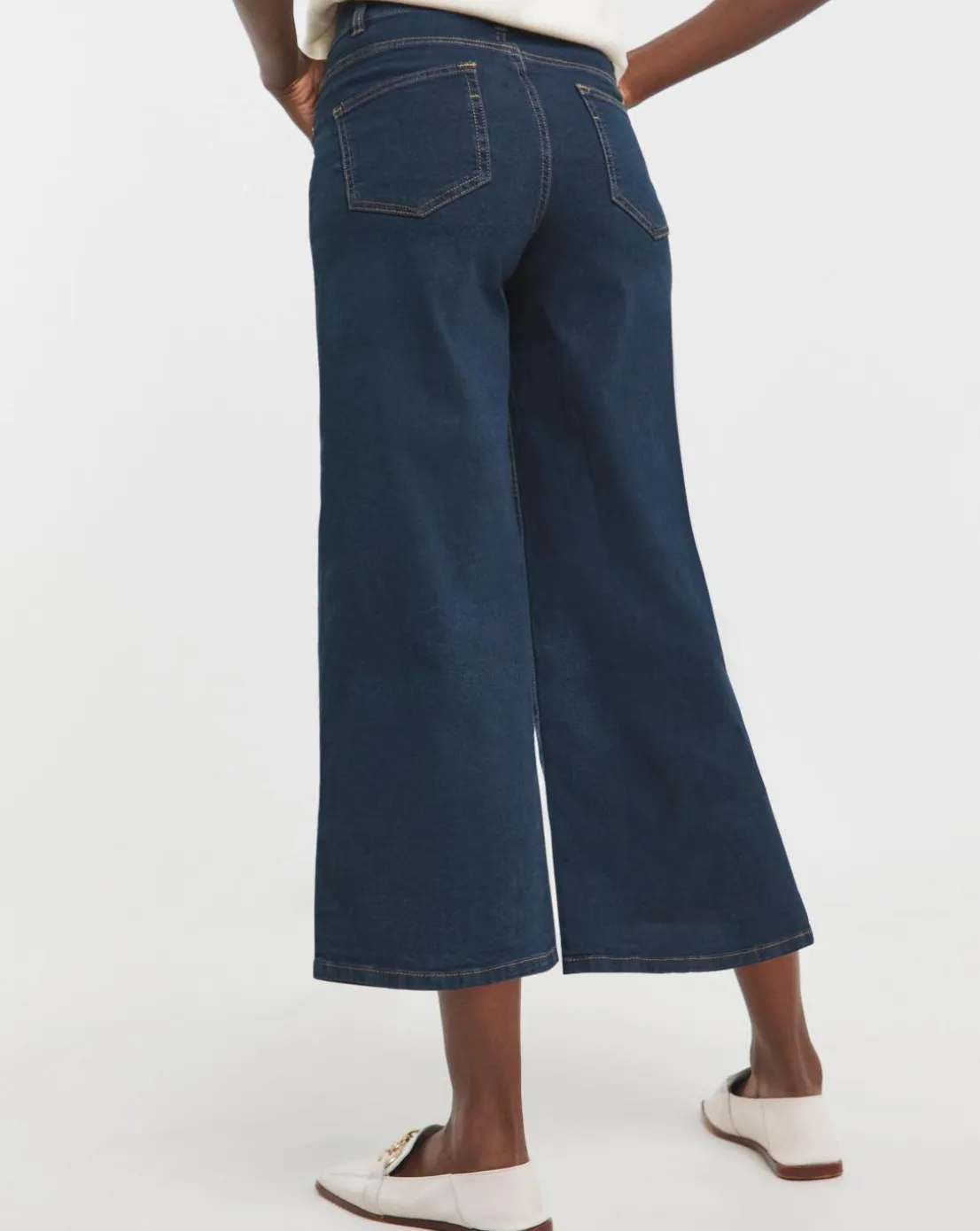 24/7 Indigo Wide Crop Jeans