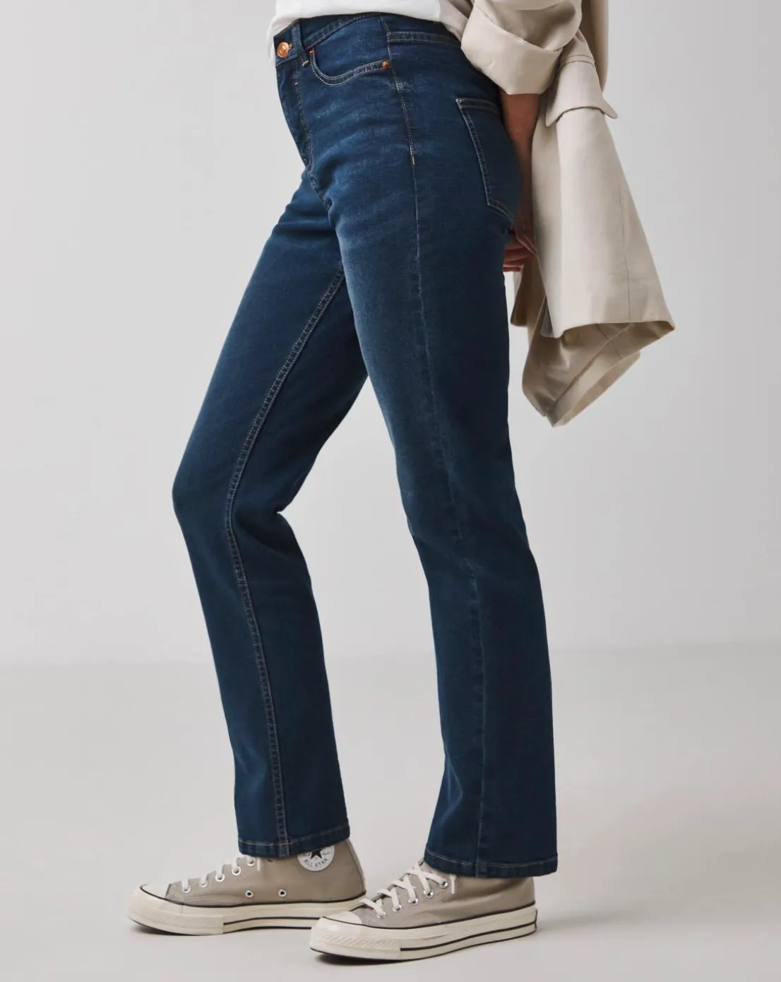 24/7 Mid Wash Straight Leg Jeans
