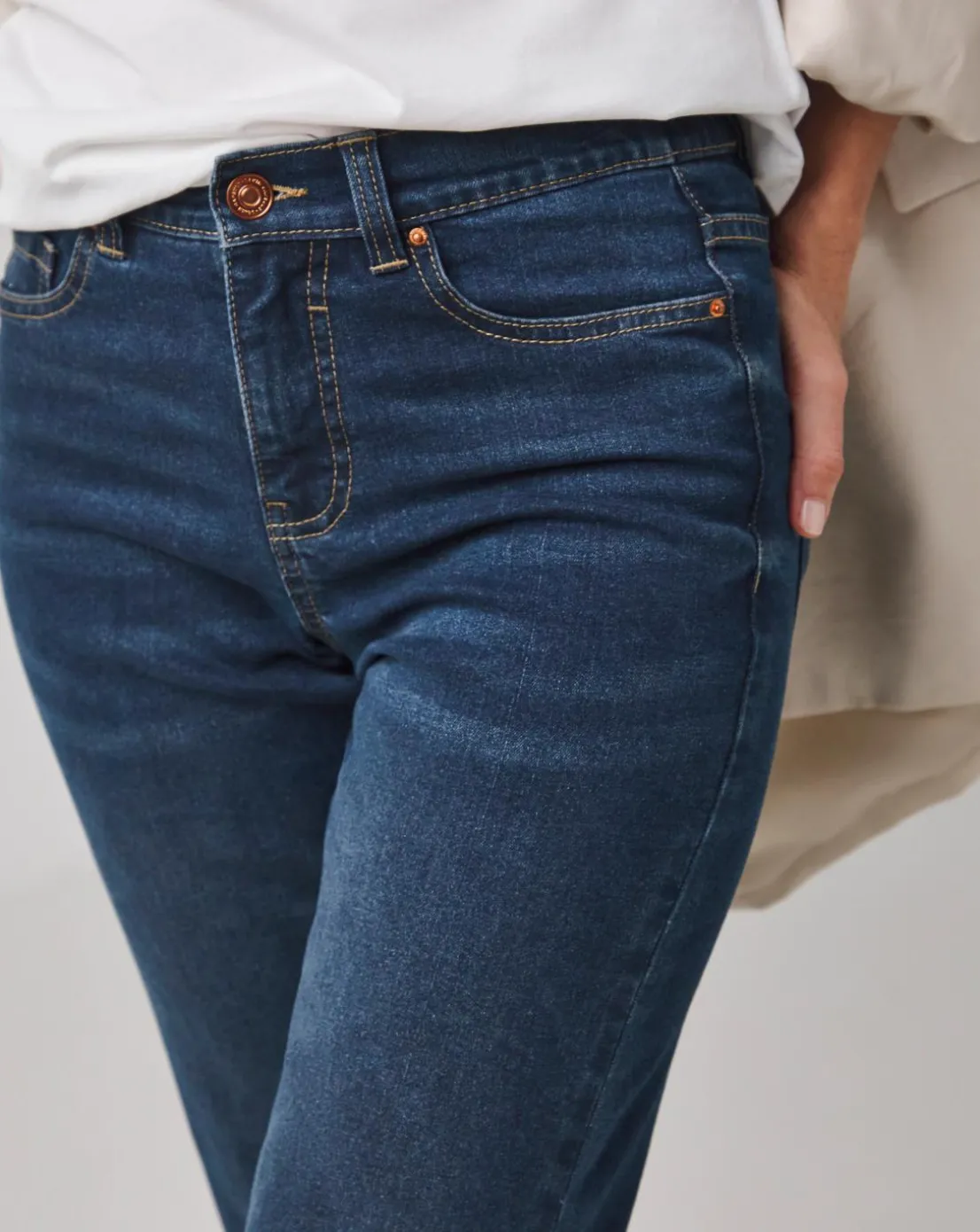 24/7 Mid Wash Straight Leg Jeans