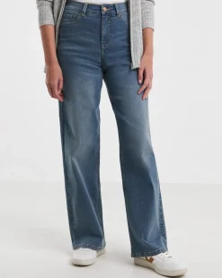 24/7 Mid Wash Wide Leg Jeans