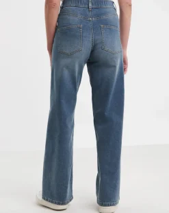 24/7 Mid Wash Wide Leg Jeans