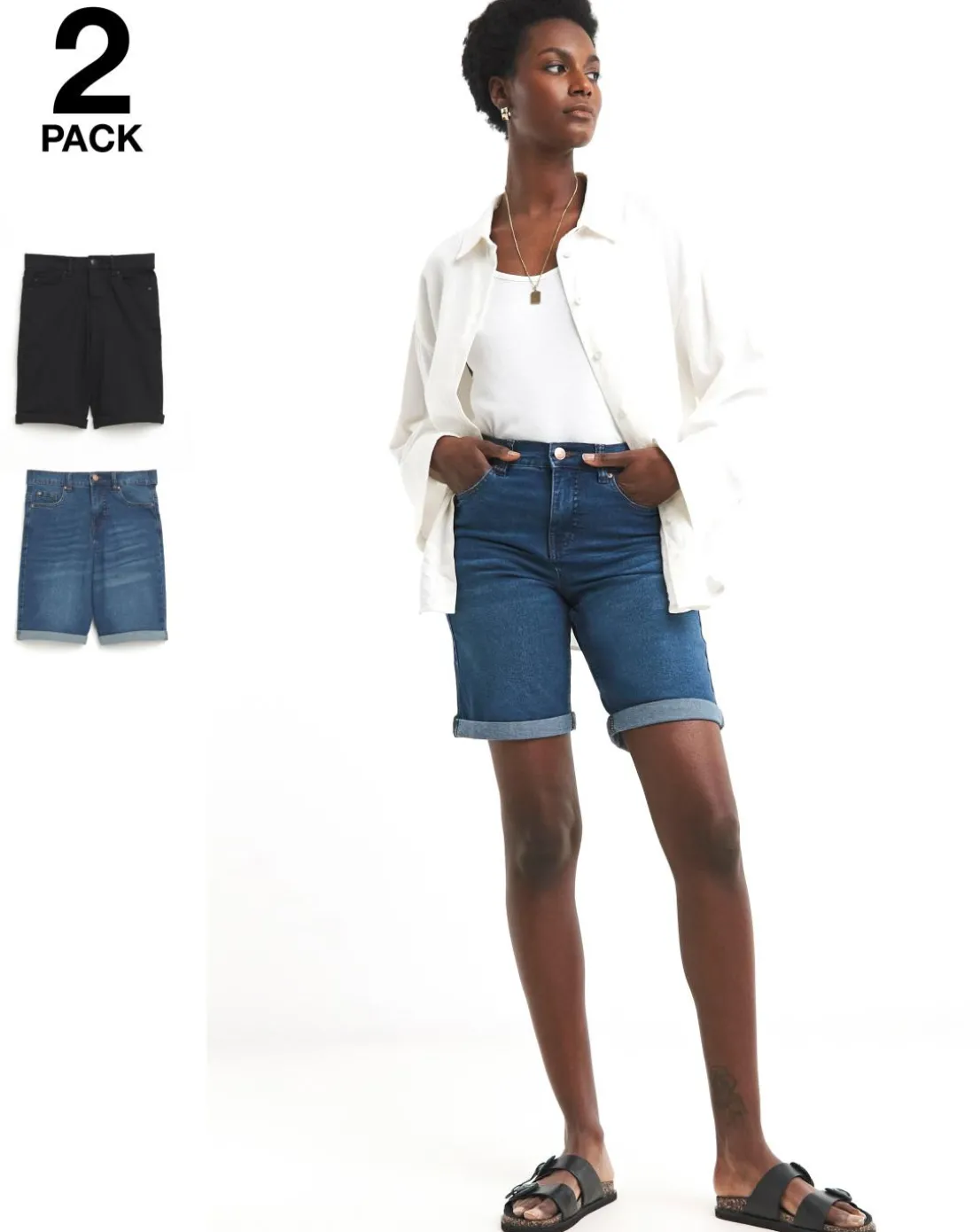 2 Pack 24/7 Knee Shorts