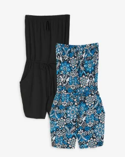 2 Pack Bandeau Playsuits