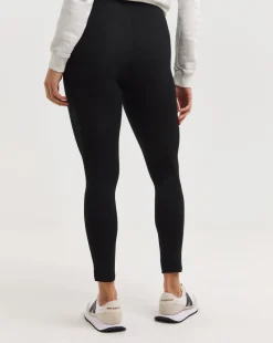 2 Pack Black Jersey High Waisted Leggings
