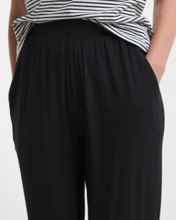 2 Pack Black Jersey Tapered Leg Trousers