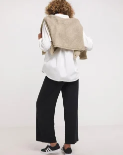 2 Pack Black Jersey Wide Leg Trousers