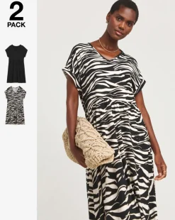 2 Pack Cap Sleeve Dress