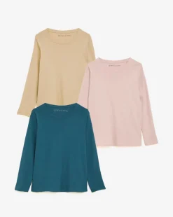 3 Pack Crew Neck Long Sleeve T-Shirts