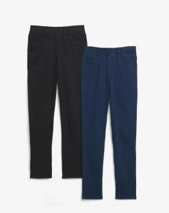 2 Pack Indigo/Black Slim Leg Jeggings