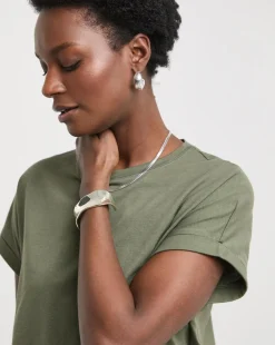 2 Pack Short Sleeve Curved Hem Longline top