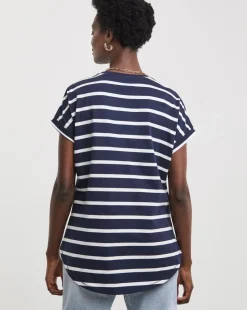 2 Pack Short Sleeve Curved Hem Longline top