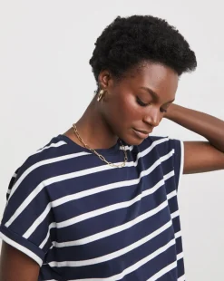 2 Pack Short Sleeve Curved Hem Longline top