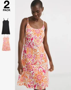 2 Pack Strappy Cami Dress