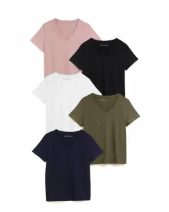 5 Pack The V Neck Short Sleeve T-Shirt