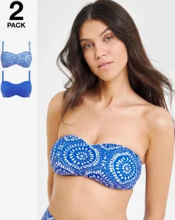 2 Pack Value Bandeau Bikini Tops