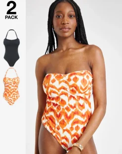 2 Pack Value Bandeau Swimsuits