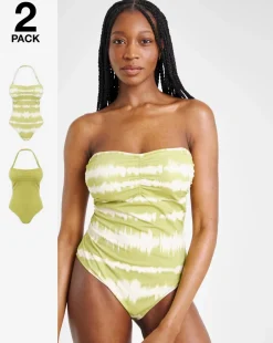 2 Pack Value Bandeau Swimsuits