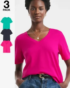 3 Pack V-Neck T-Shirts