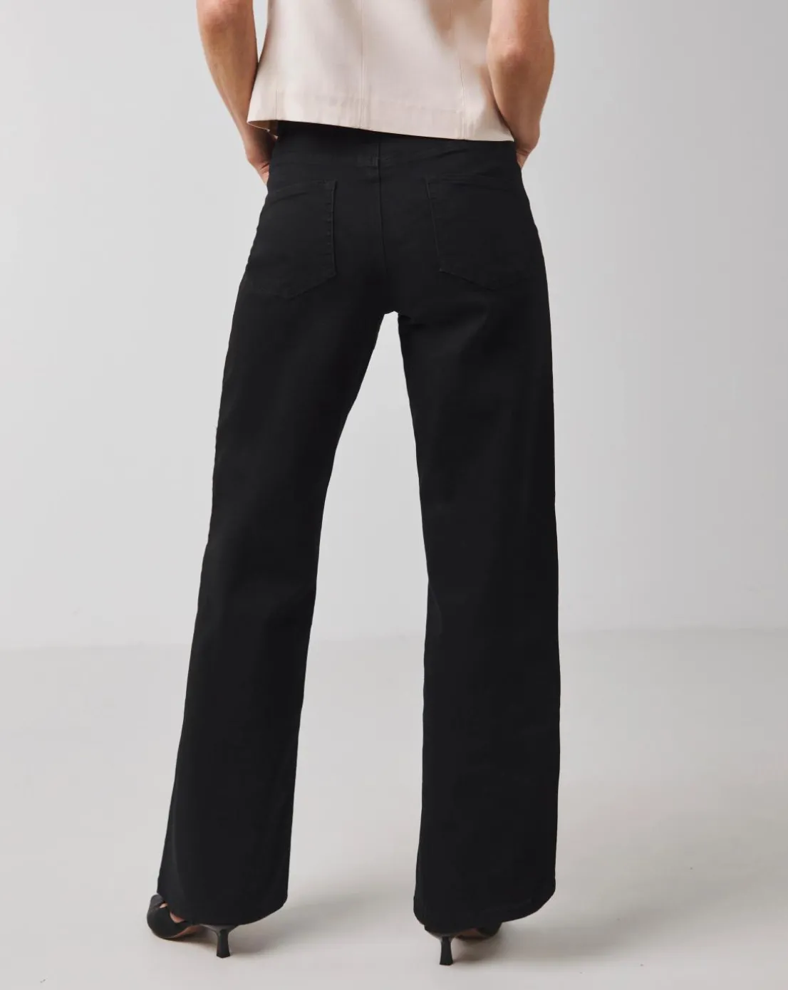 24/7 Washed Black Wide Leg Jeans