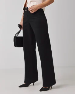 24/7 Washed Black Wide Leg Jeans