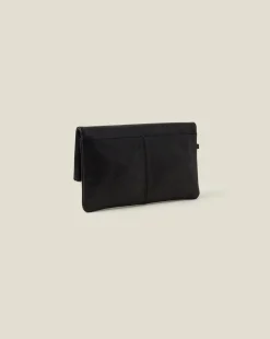 Accessorize Leather Foldover Clutch