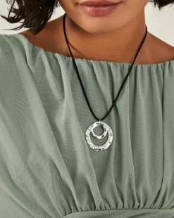 Accessorize Cord Circles Necklace