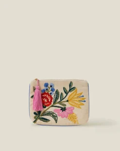 Accessorize Embroidered Floral Pouch