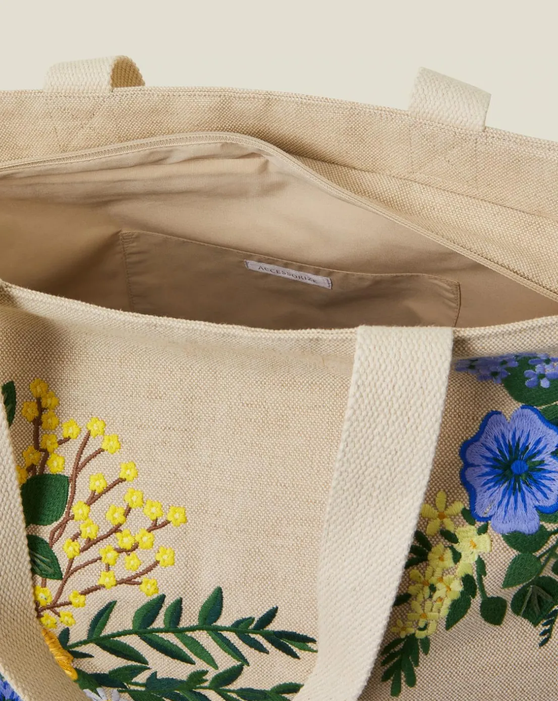 Accessorize Floral Embroidered Beach