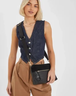 Accessorize Leather Webbing X Body