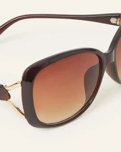 Accessorize Metal Detail Wrap Sunglasses
