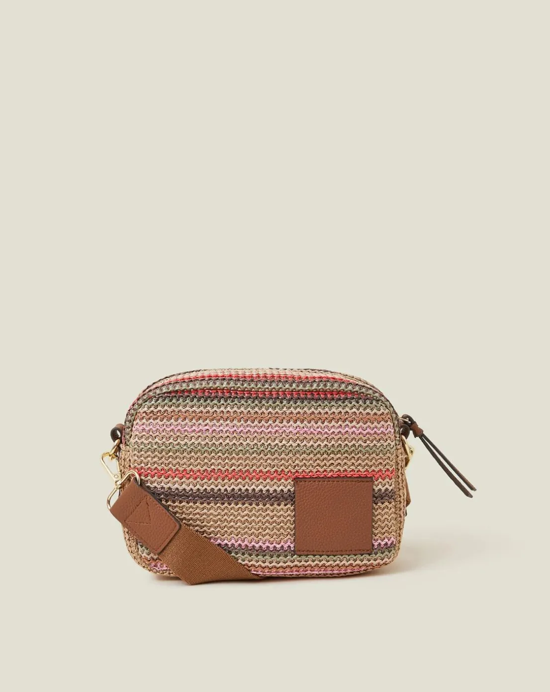 Accessorize Stripe Raffia X Body