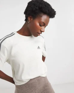 adidas 3 Stripe Crop Top