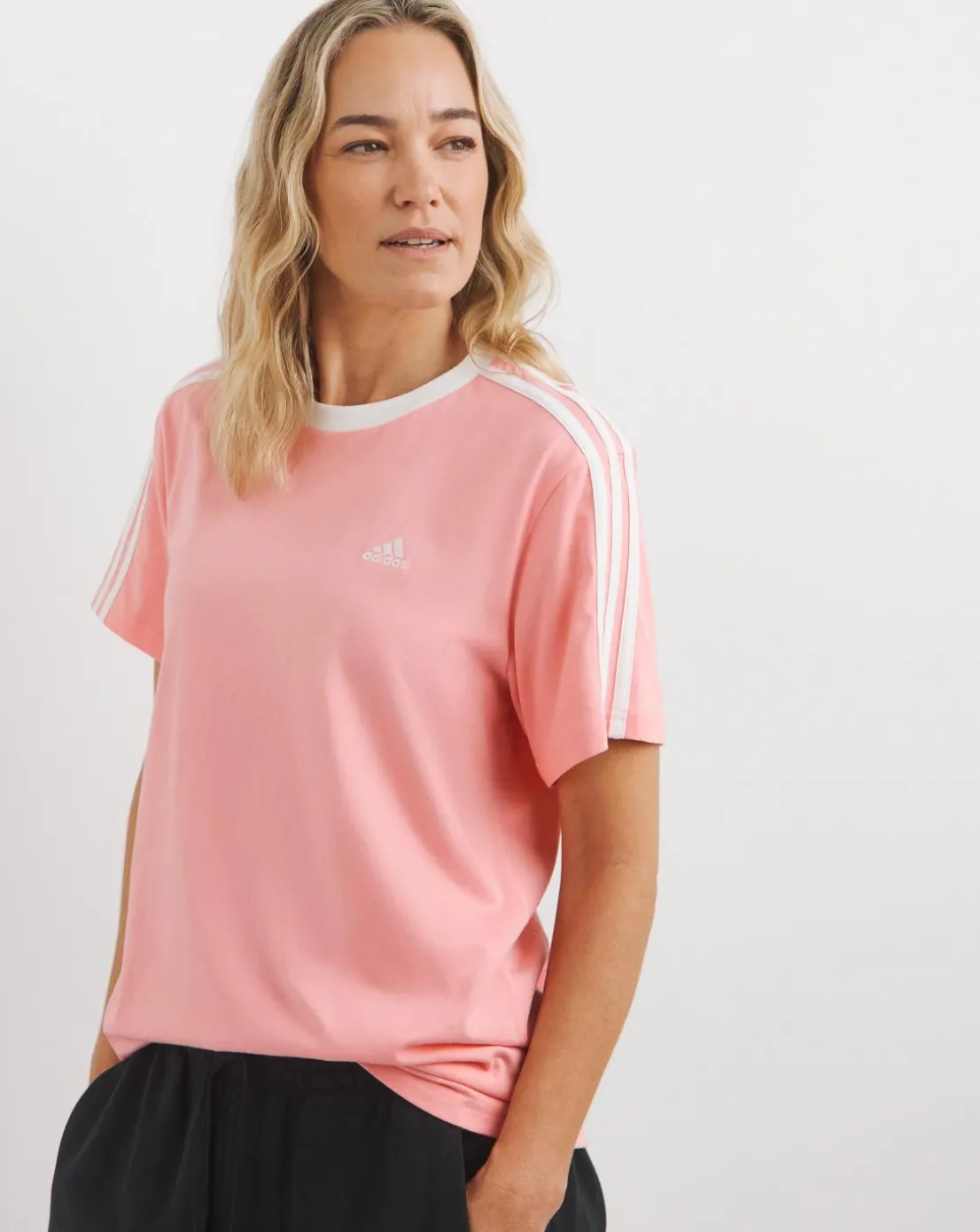adidas 3 Stripes Boyfriend T-Shirt