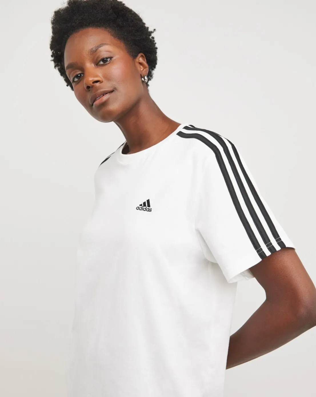 adidas 3 Stripes Boyfriend T-Shirt