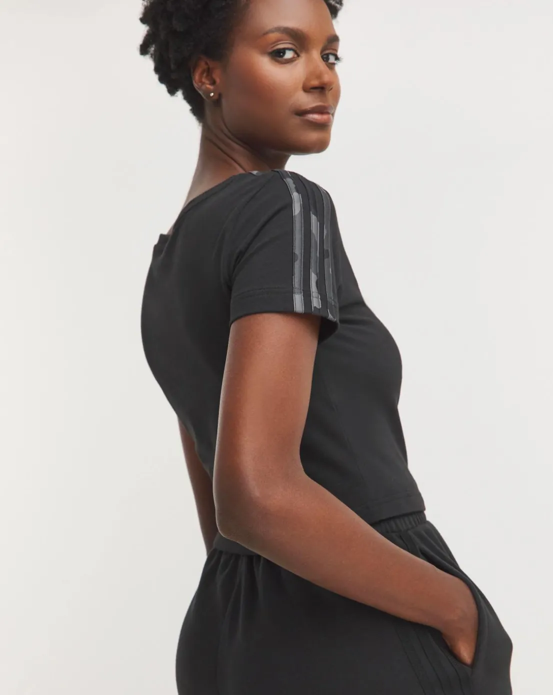 adidas 3 Stripes Crop Baby T-Shirt