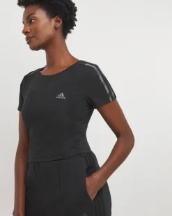 adidas 3 Stripes Crop Baby T-Shirt