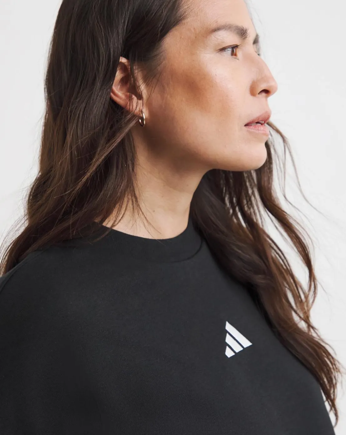 adidas Essentials 3 Stripes Fleece Sweatshirt