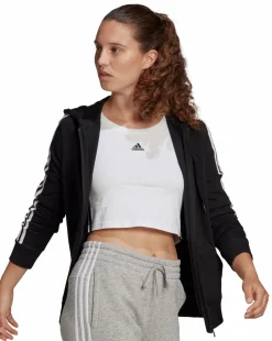 adidas Essentials French Terry 3 Stripes Full Zip Hoodie