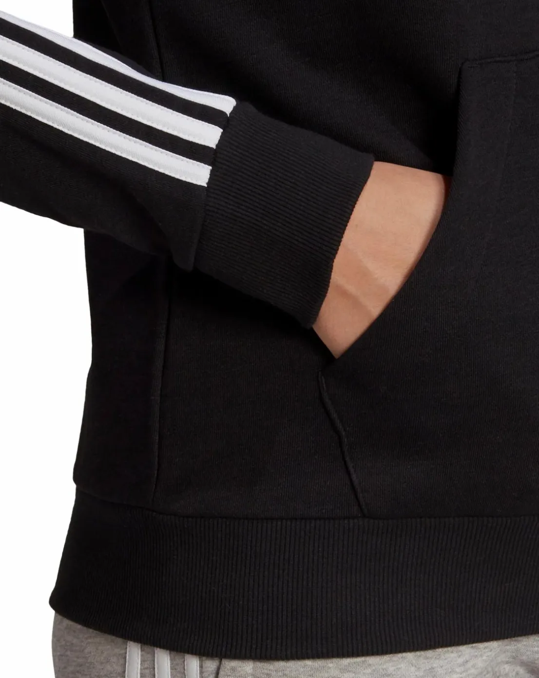 adidas Essentials French Terry 3 Stripes Full Zip Hoodie