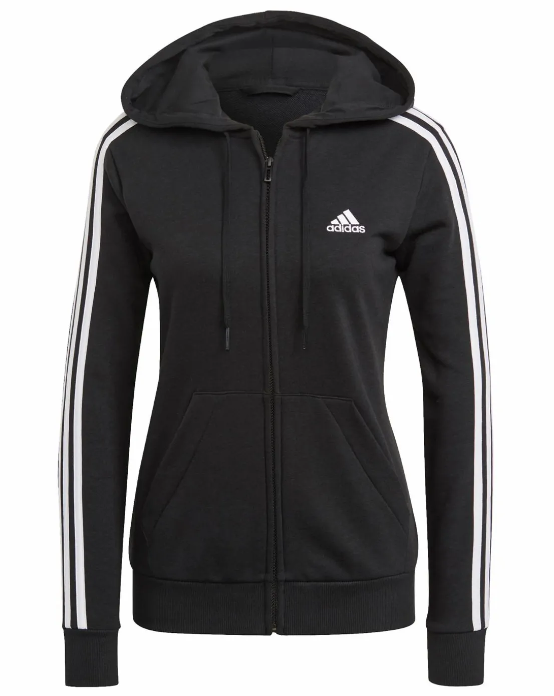 adidas Essentials French Terry 3 Stripes Full Zip Hoodie