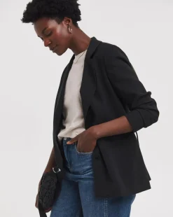 Adjustable Cinched Waist Blazer