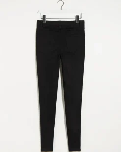 Amber Black Pull On Skinny Jeggings