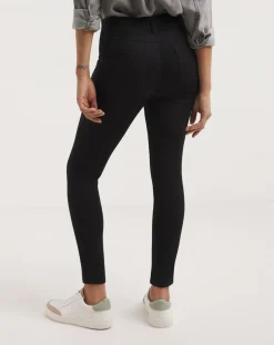 Amber Black Pull On Skinny Jeggings