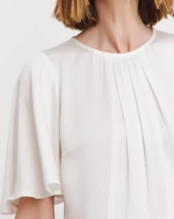 Angel Sleeve Satin Top