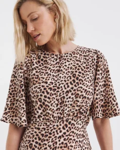 Angel Sleeve Tea Dress